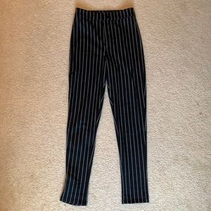 Forever 21 XS Black and White Striped Pants